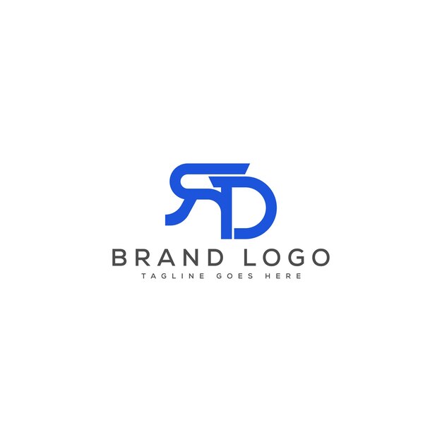 Diseño de plantillas vectoriales de diseño de letras del logotipo RD para la marca