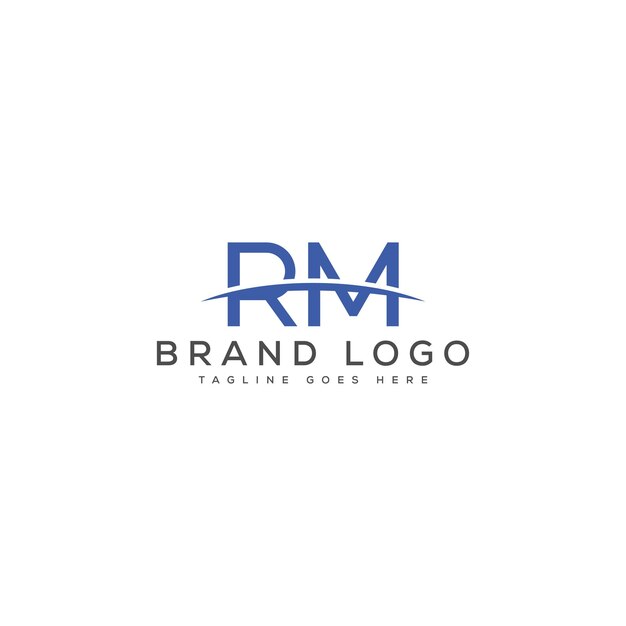 Diseño de plantillas vectoriales de diseño de letras del logotipo RM para la marca