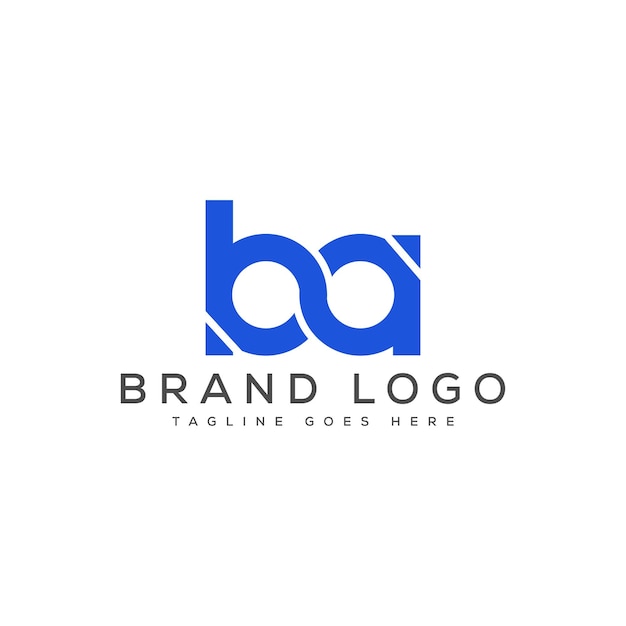Diseño de plantillas vectoriales de diseño de logotipo de BA para la marca