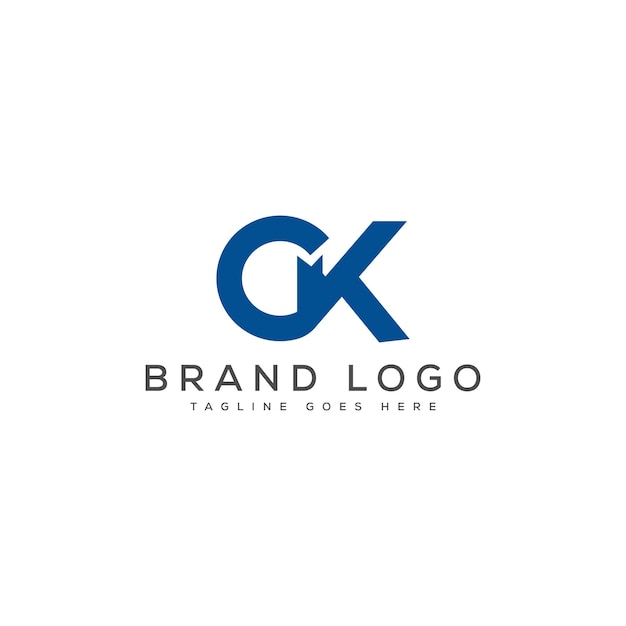 Diseño de plantillas vectoriales de diseño de logotipo CK para la marca