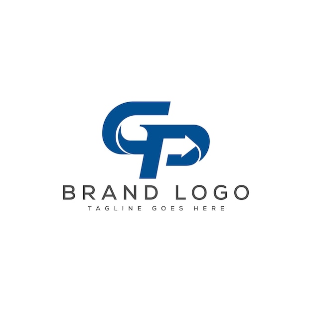 Diseño de plantillas vectoriales de diseño de logotipo CP para la marca