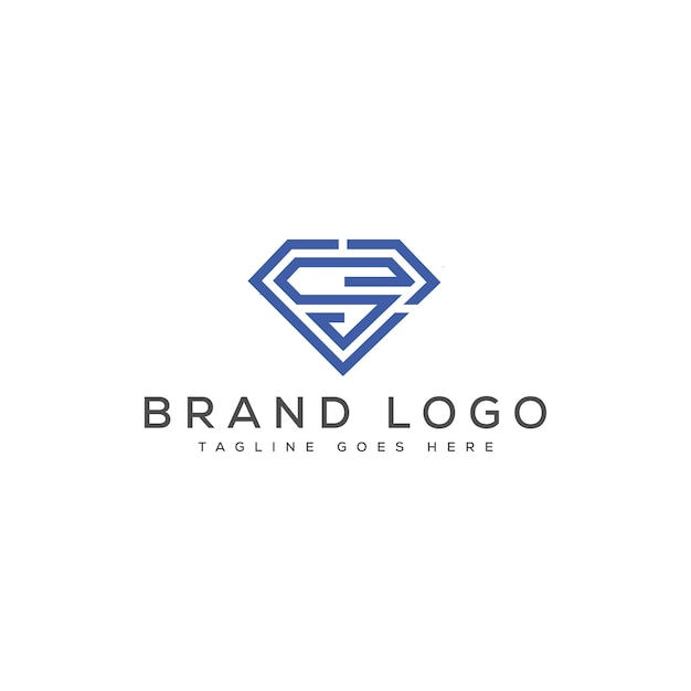 Diseño de plantillas vectoriales de diseño de logotipo CS para la marca