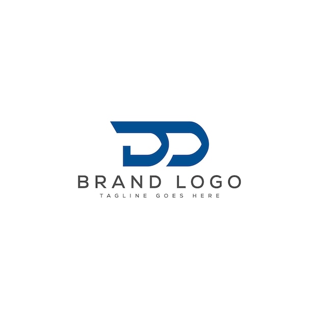 Diseño de plantillas vectoriales de diseño de logotipo DD para la marca