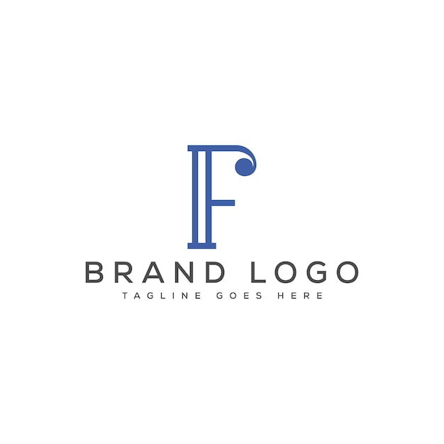 Diseño de plantillas vectoriales de diseño de logotipo F para la marca