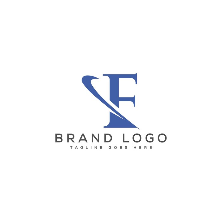Vector diseño de plantillas vectoriales de diseño de logotipo f para la marca