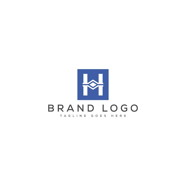 Diseño de plantillas vectoriales de diseño de logotipo H para la marca