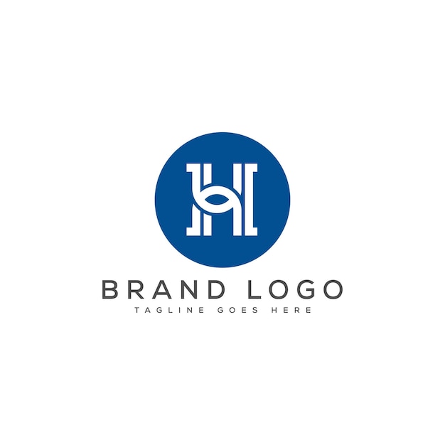 Diseño de plantillas vectoriales de diseño de logotipo H para la marca