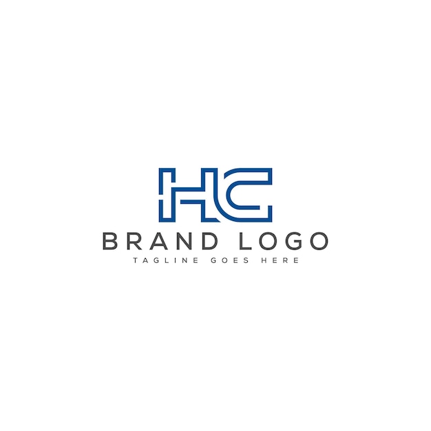Diseño de plantillas vectoriales de diseño de logotipo de HC para la marca