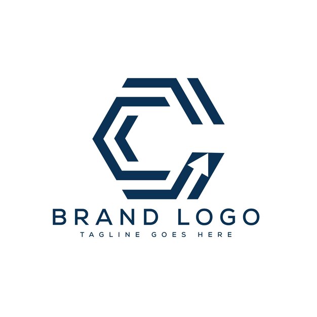 Diseño de plantillas vectoriales de diseño de logotipo de la letra C para la marca