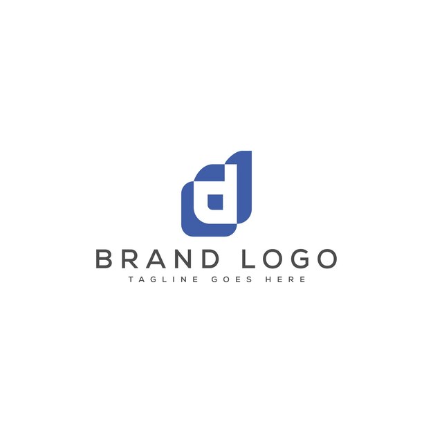 Diseño de plantillas vectoriales de diseño de logotipo de letra D para la marca