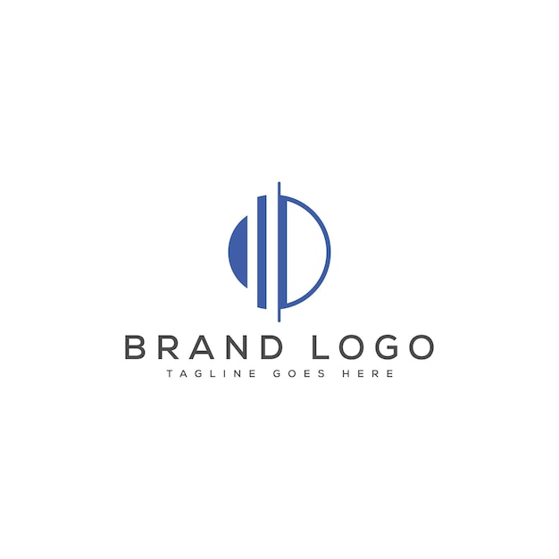 Diseño de plantillas vectoriales de diseño de logotipo de letra D para la marca