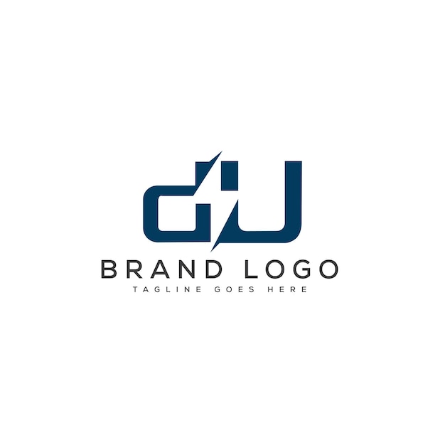 Diseño de plantillas vectoriales de diseño de logotipo de letra DU para la marca