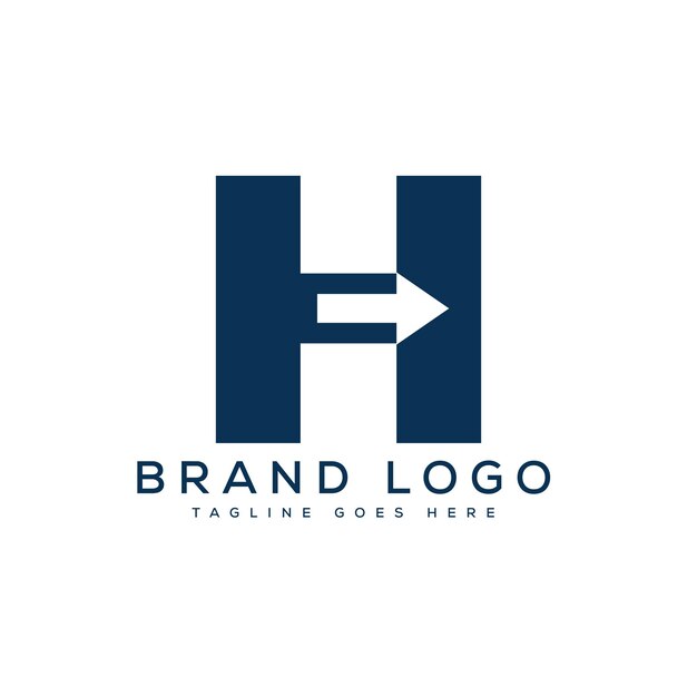 Diseño de plantillas vectoriales de diseño de logotipo de la letra H para la marca
