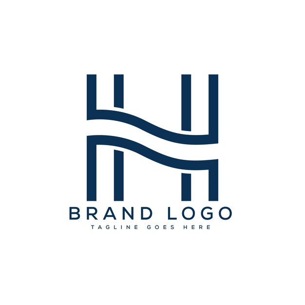Diseño de plantillas vectoriales de diseño de logotipo de la letra H para la marca
