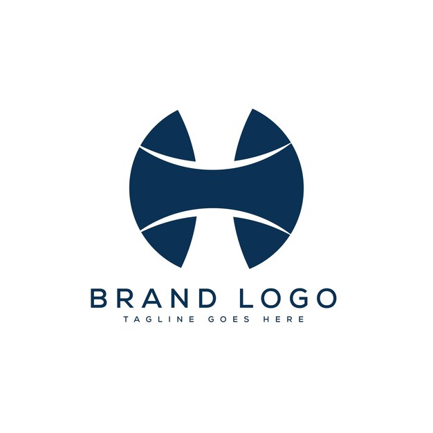 Diseño de plantillas vectoriales de diseño de logotipo de la letra H para la marca
