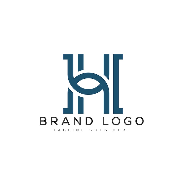 Diseño de plantillas vectoriales de diseño de logotipo de la letra H para la marca