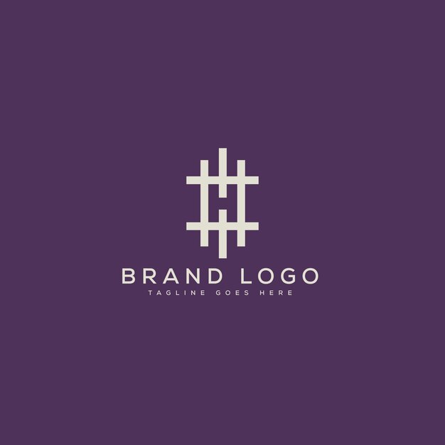 Diseño de plantillas vectoriales de diseño de logotipo de la letra H para la marca