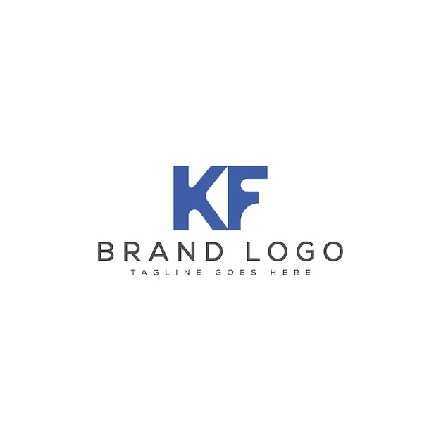 Diseño de plantillas vectoriales de diseño de logotipo de la letra KF para la marca