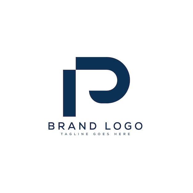 Diseño de plantillas vectoriales de diseño de logotipo de la letra P para la marca