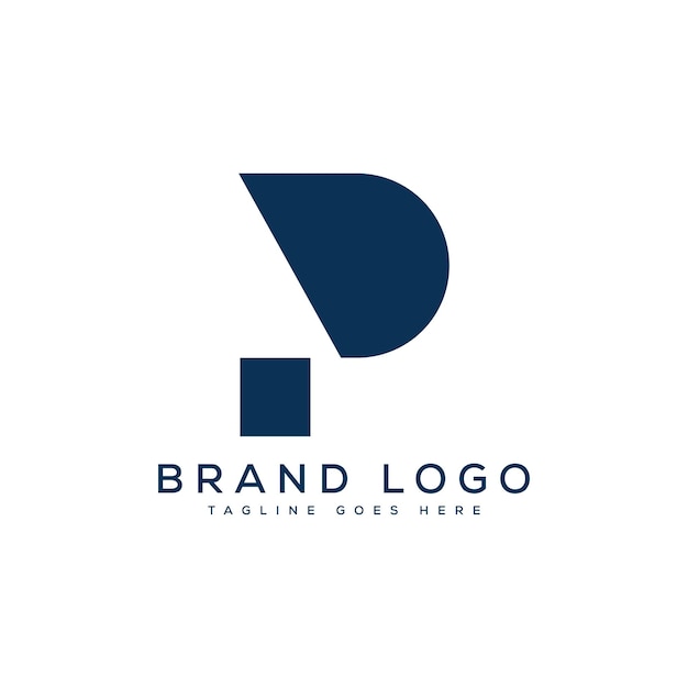 Diseño de plantillas vectoriales de diseño de logotipo de la letra P para la marca