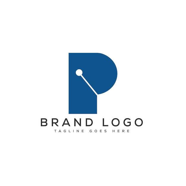 Diseño de plantillas vectoriales de diseño de logotipo de la letra P para la marca