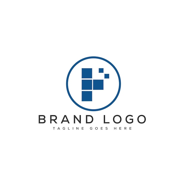 Diseño de plantillas vectoriales de diseño de logotipo de la letra P para la marca