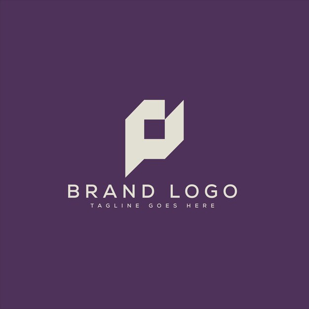 Diseño de plantillas vectoriales de diseño de logotipo de la letra P para la marca