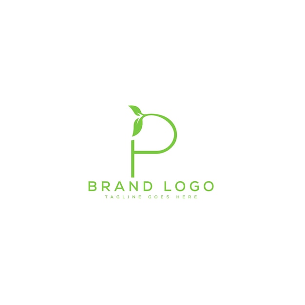 Diseño de plantillas vectoriales de diseño de logotipo de la letra P para la marca