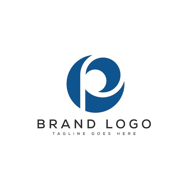 Diseño de plantillas vectoriales de diseño de logotipo de la letra P para la marca