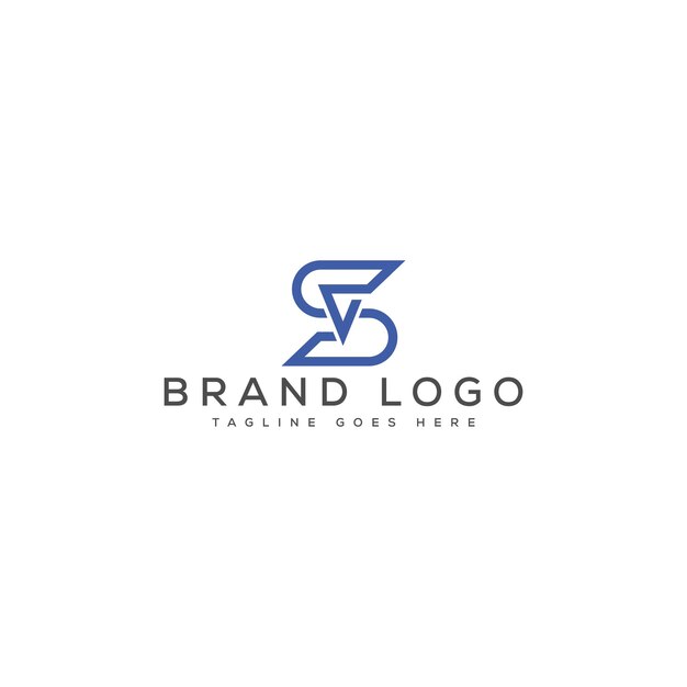 Diseño de plantillas vectoriales de diseño de logotipo de letra SV para la marca
