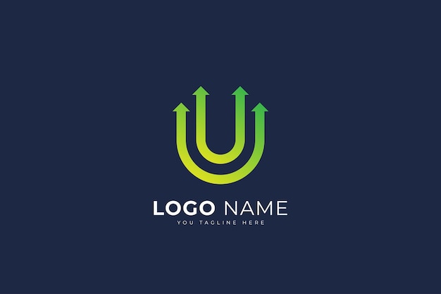 Diseño de plantillas vectoriales de diseño de logotipo de la letra U para la marca