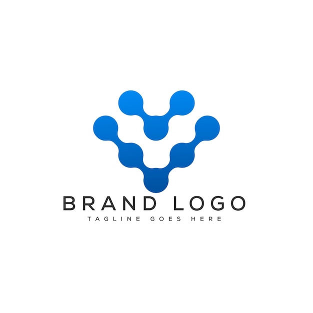 Diseño de plantillas vectoriales de diseño de logotipo de la letra V para la marca