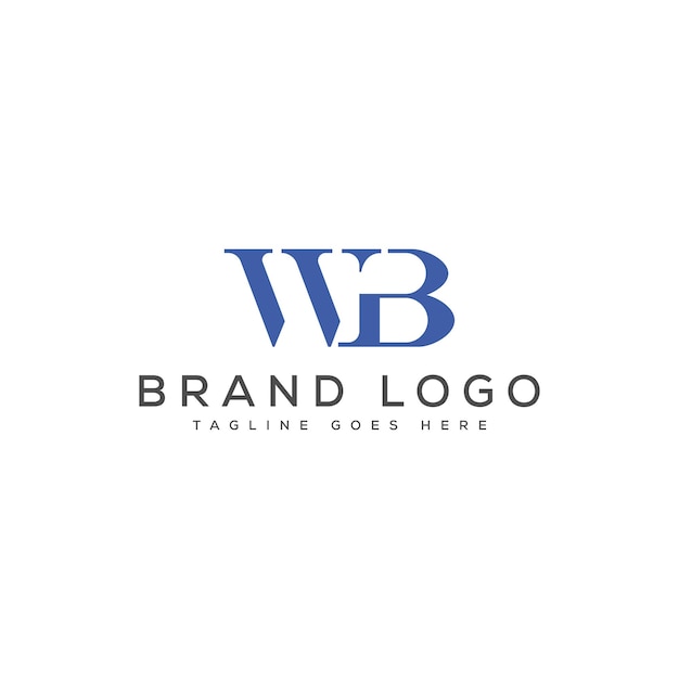 Diseño de plantillas vectoriales de diseño de logotipo de letra WB para la marca