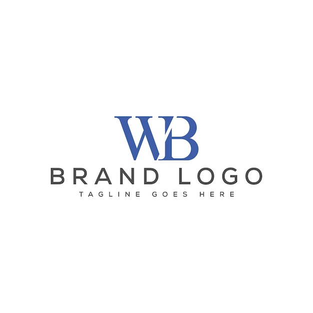 Diseño de plantillas vectoriales de diseño de logotipo de letra WB para la marca