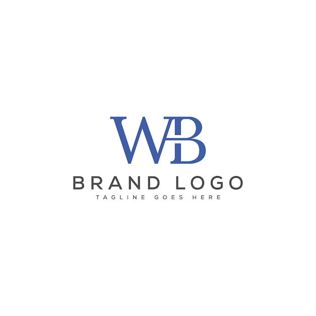 Diseño de plantillas vectoriales de diseño de logotipo de letra WB para la marca