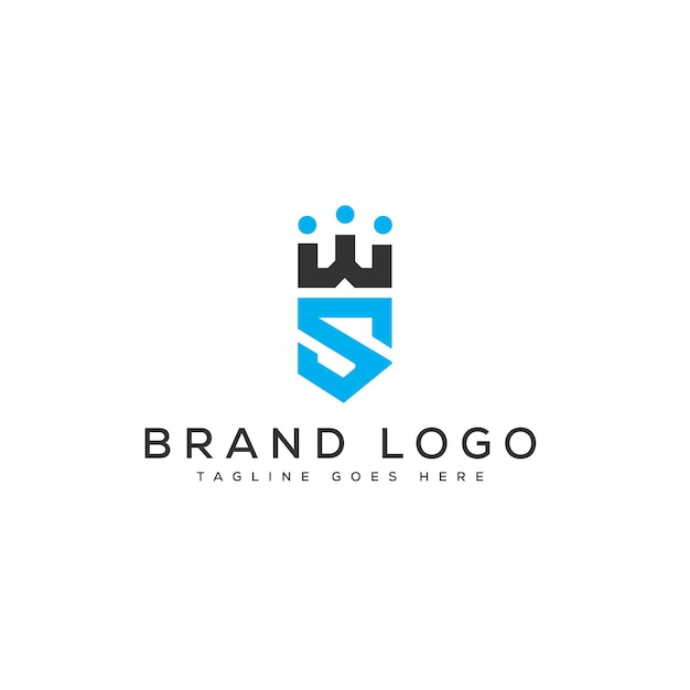 Diseño de plantillas vectoriales de diseño de logotipo de la letra WS para la marca