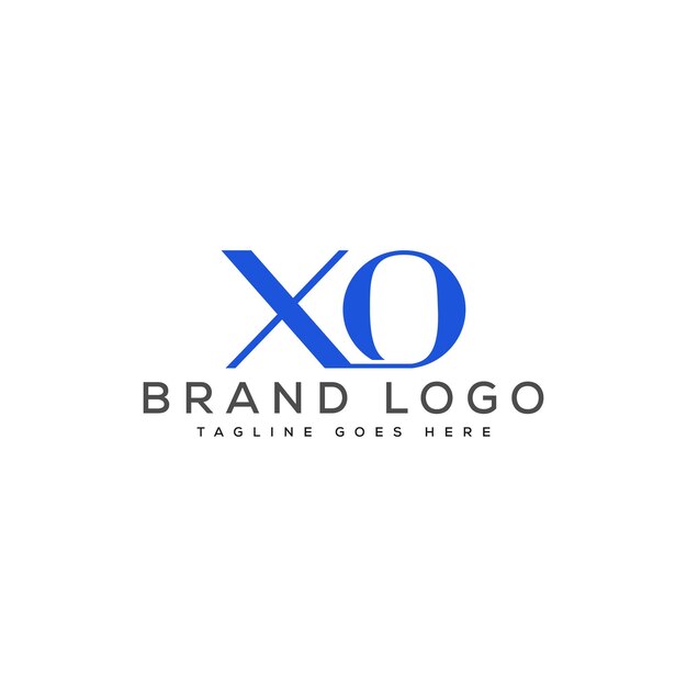 Diseño de plantillas vectoriales de diseño de logotipo de letra XO para la marca