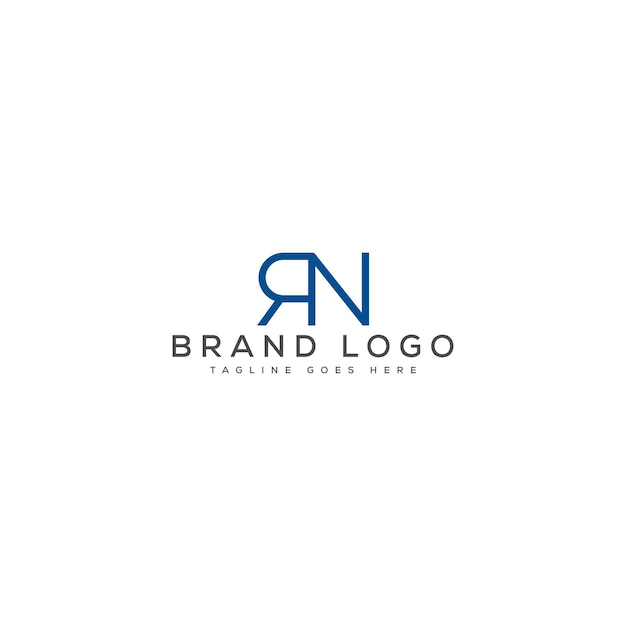 Diseño de plantillas vectoriales de diseño de logotipo NR para la marca