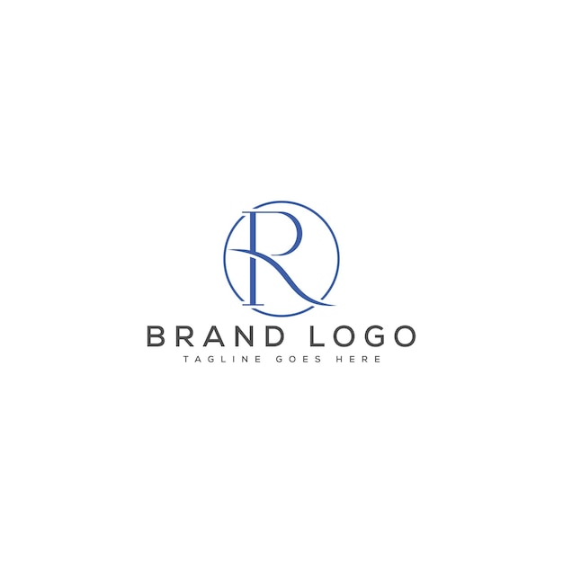 Diseño de plantillas vectoriales de diseño de logotipo R para la marca