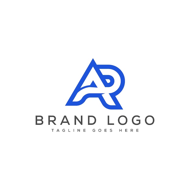 Diseño de plantillas vectoriales de diseño de logotipo de RA para la marca