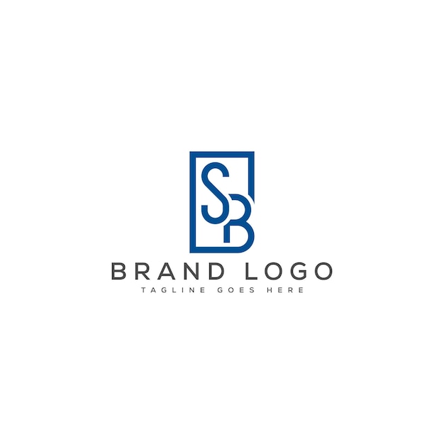 Diseño de plantillas vectoriales de diseño de logotipo SB para la marca
