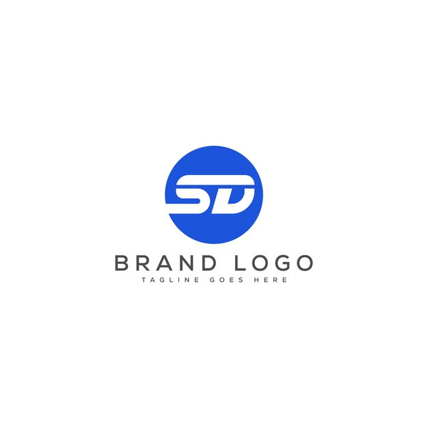 Diseño de plantillas vectoriales de diseño de logotipo SD para la marca