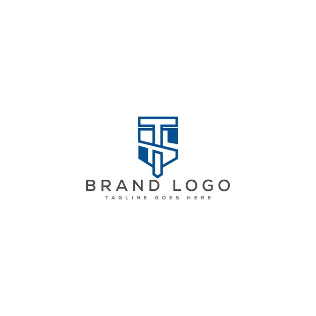 Diseño de plantillas vectoriales de diseño de logotipo TS para la marca