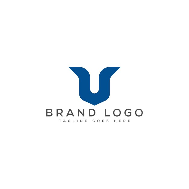 Diseño de plantillas vectoriales de diseño de logotipo U para la marca