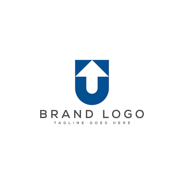 Diseño de plantillas vectoriales de diseño de logotipo U para la marca
