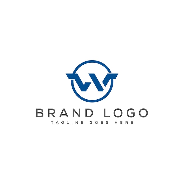 Diseño de plantillas vectoriales de diseño de logotipo W para la marca