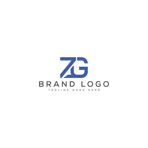 Diseño de plantillas vectoriales de diseño de logotipo de ZG para la marca