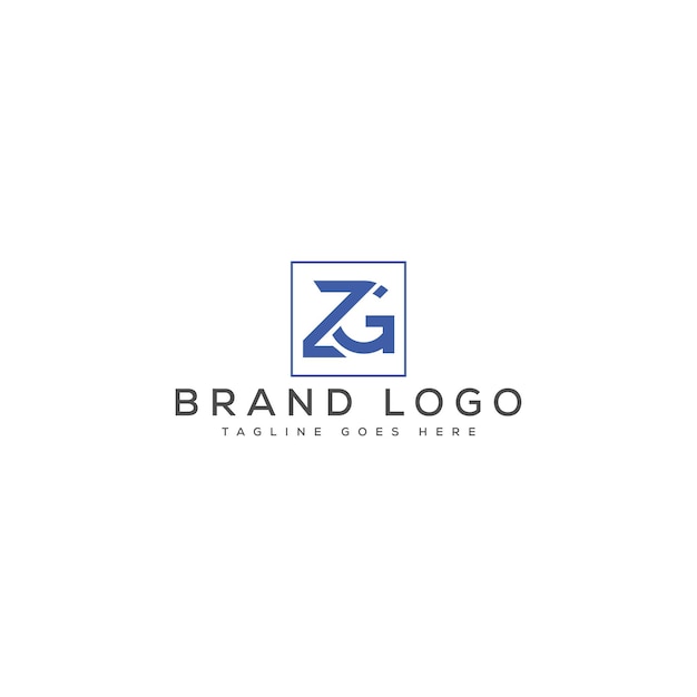 Diseño de plantillas vectoriales de diseño de logotipo de ZG para la marca