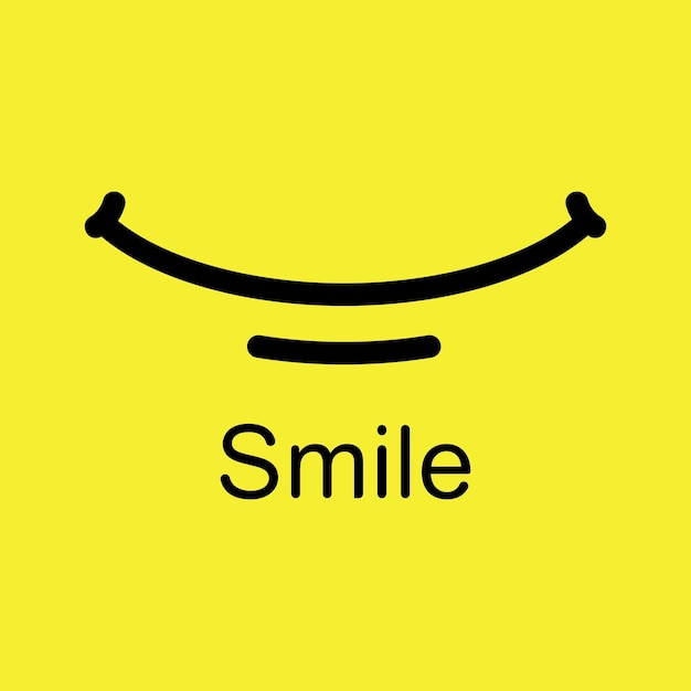 Diseño de plantillas vectoriales de emote de sonrisa
