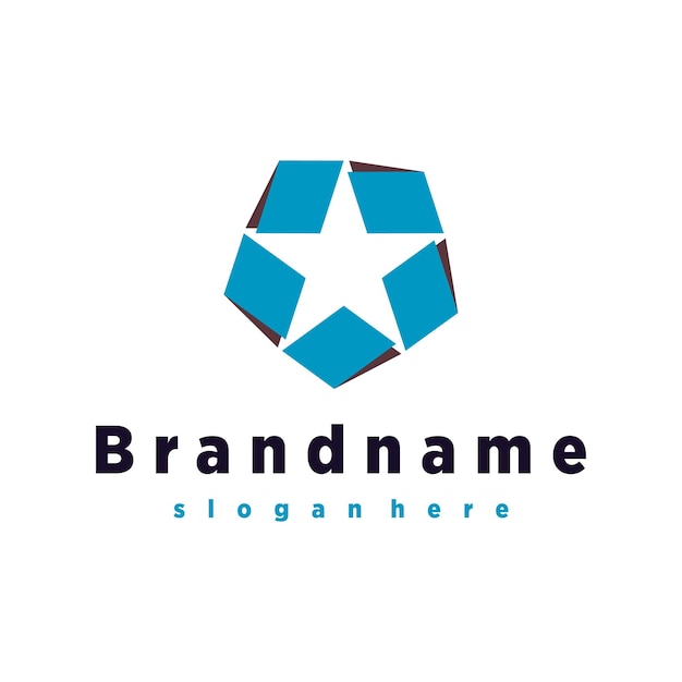 Diseño de plantillas vectoriales de íconos de logotipos de estrellas vectoriales